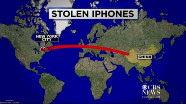 Украденный в США iPhone нашелся в Китае