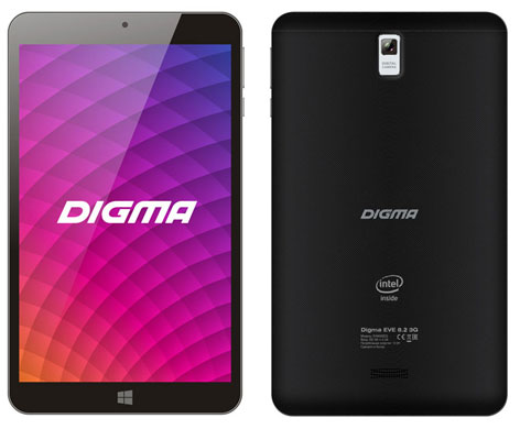 Компактный планшет Digma EVE 8.2 3G работает на Windows 8.1